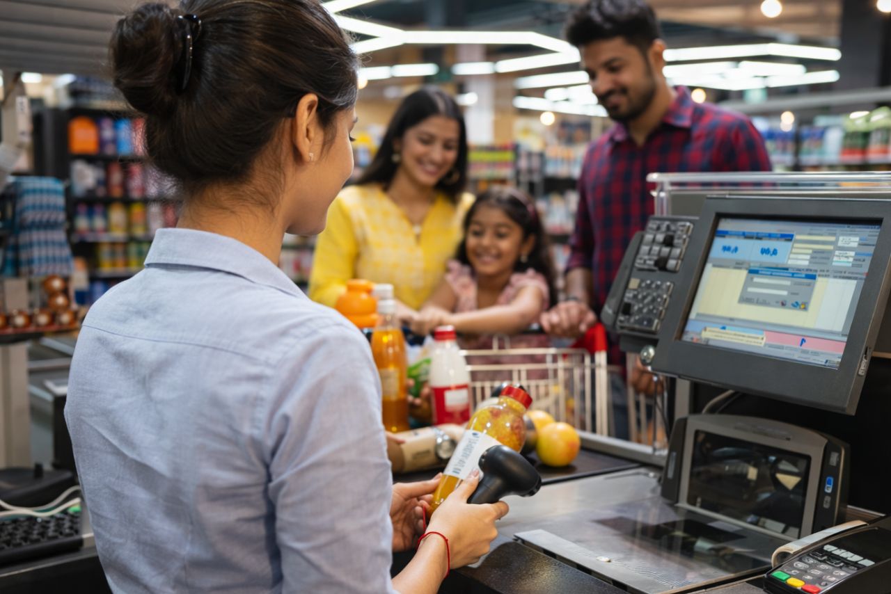 POS, Barcode scanner, Printer